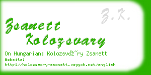 zsanett kolozsvary business card